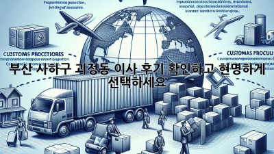 부산 사하구 괴정동 이사, 후기 확인하고 현명하게 선택하세요!