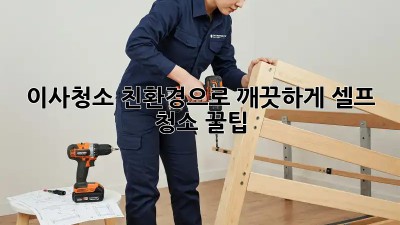 이사청소, 친환경으로 깨끗하게! 셀프 청소 꿀팁